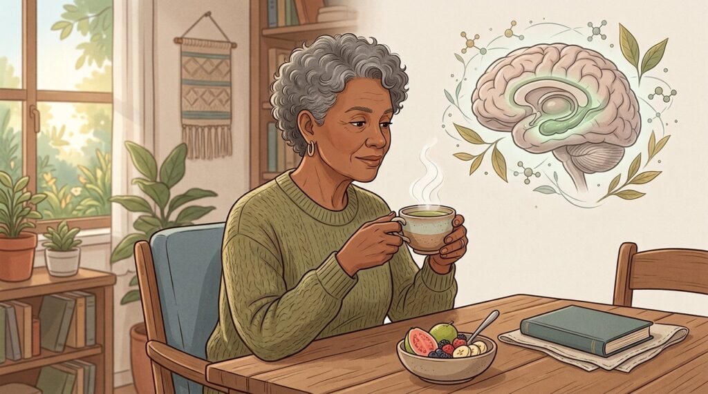 Matcha tem sido estudado por possíveis efeitos sobre atenção, sono e função cognitiva.