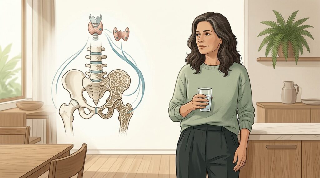 PTH, tireoide e vitamina D ajudam a explicar perdas ósseas além da alimentação.