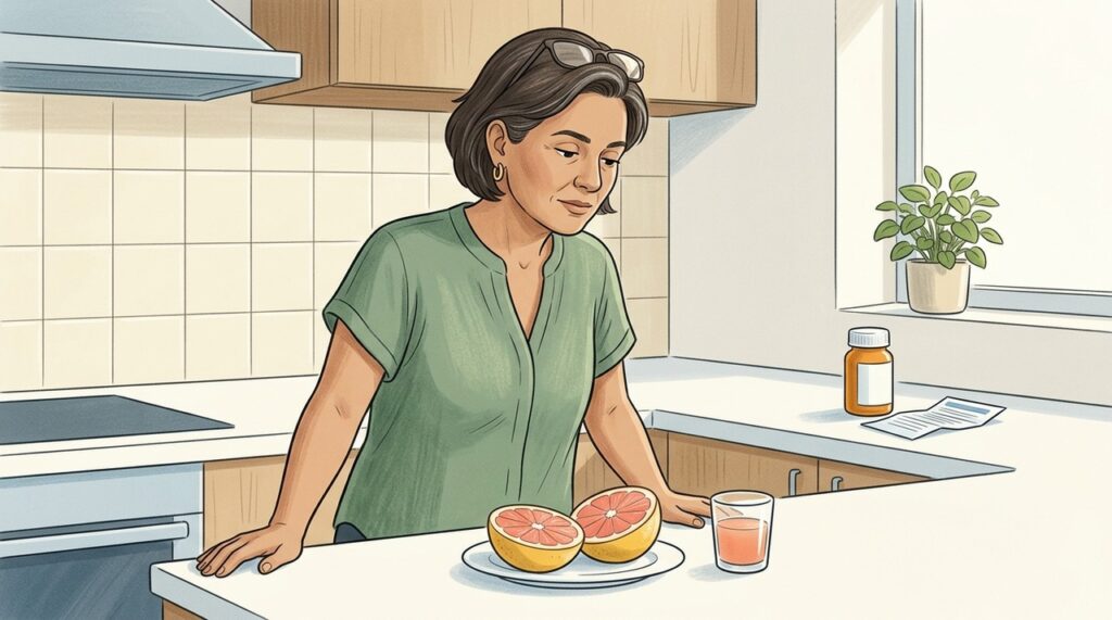 A toranja pode alterar o metabolismo intestinal de alguns medicamentos de uso contínuo.