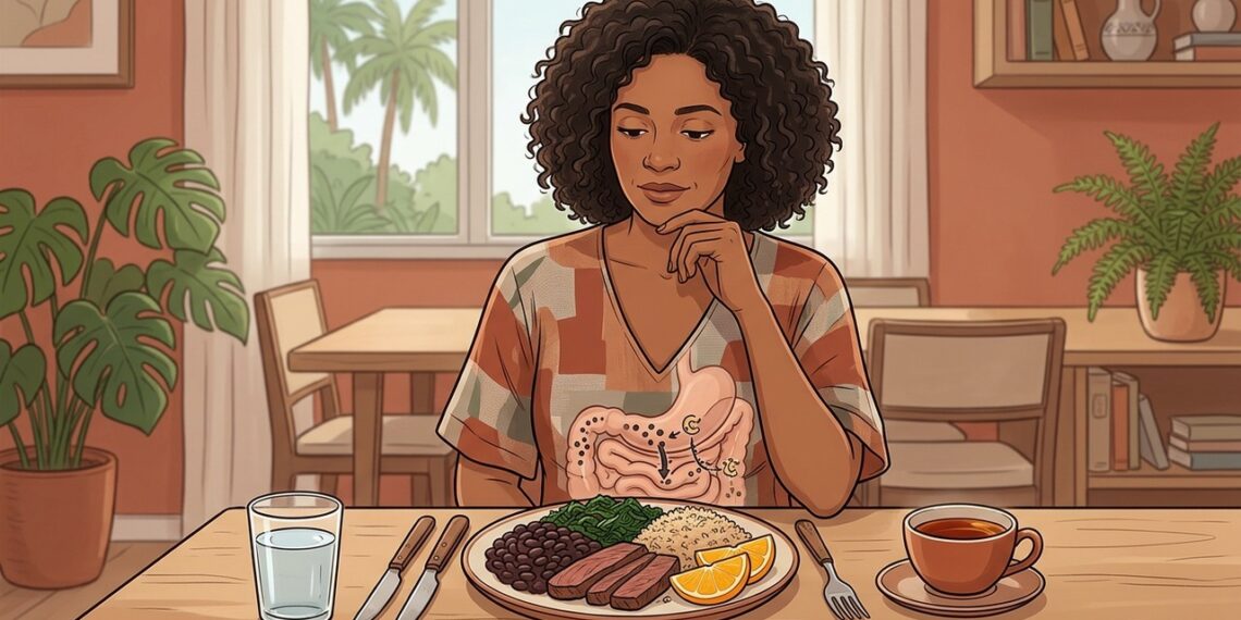 Ferro baixo não é só falta de carne: intestino inflamado, chá nas refeições, cálcio em excesso e menstruação intensa podem atrapalhar a absorção