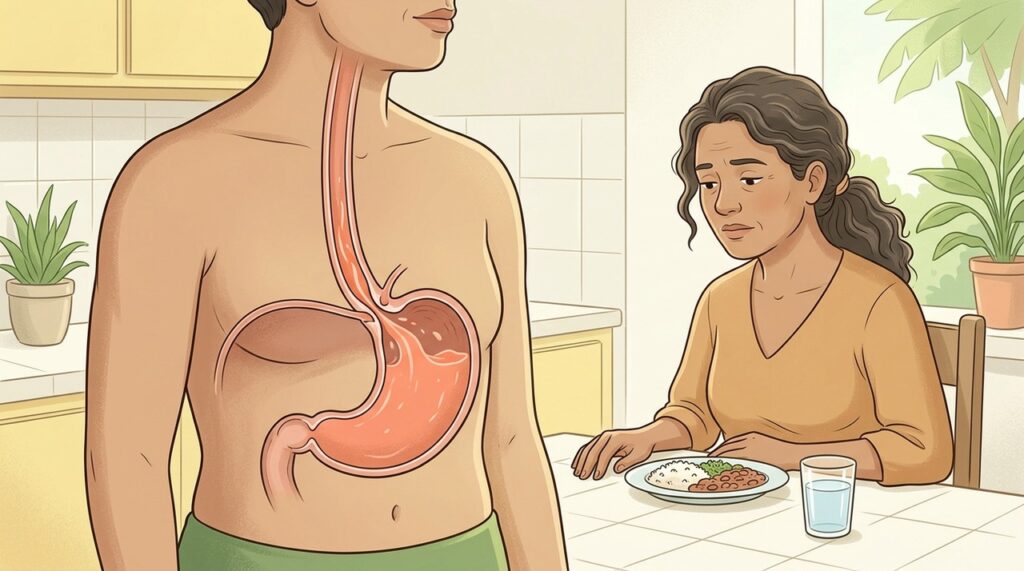 Azia frequente pode refletir falhas no esfíncter, não apenas escolhas alimentares.