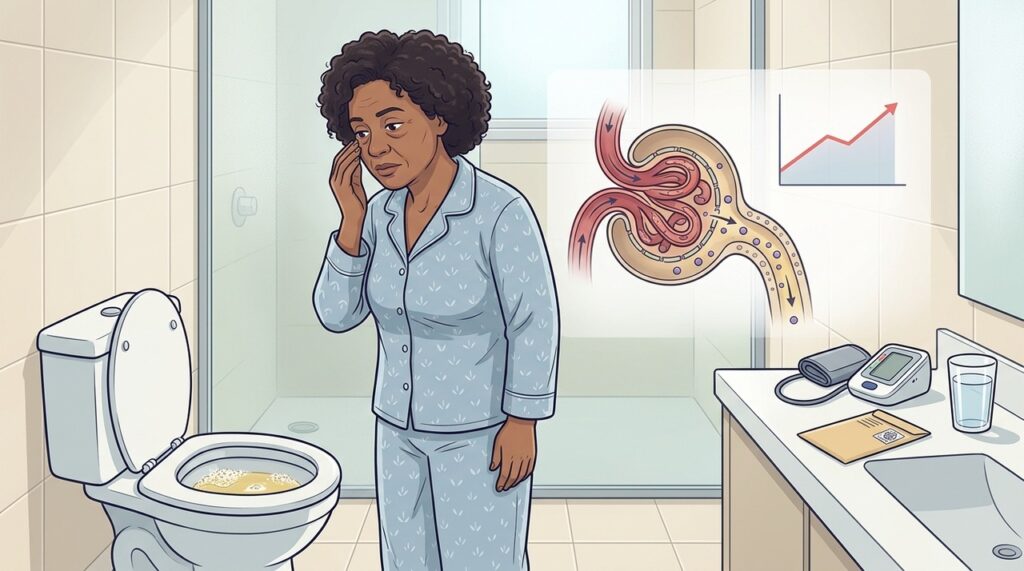 Doença renal pode evoluir silenciosamente enquanto alterações discretas surgem no corpo.