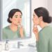 A acne adulta na região do queixo e da mandíbula pode estar associada a alterações hormonais.
