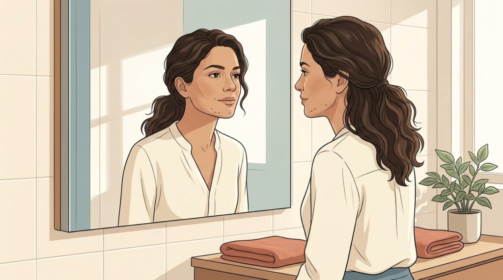 Acne adulta costuma aparecer no queixo e mandíbula e possui múltiplos gatilhos.