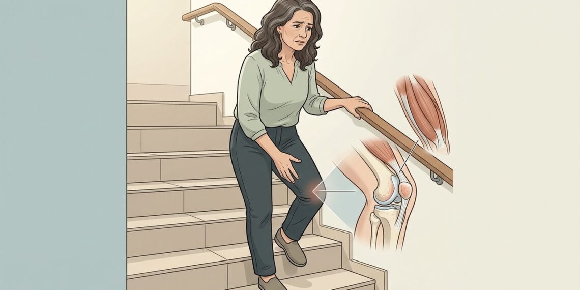 O que causa dor no joelho ao subir e descer escadas?