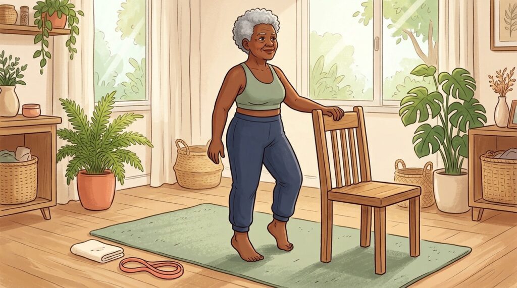 Exercícios simples ativam os músculos dos pés e ajudam a preservar estabilidade no envelhecimento.