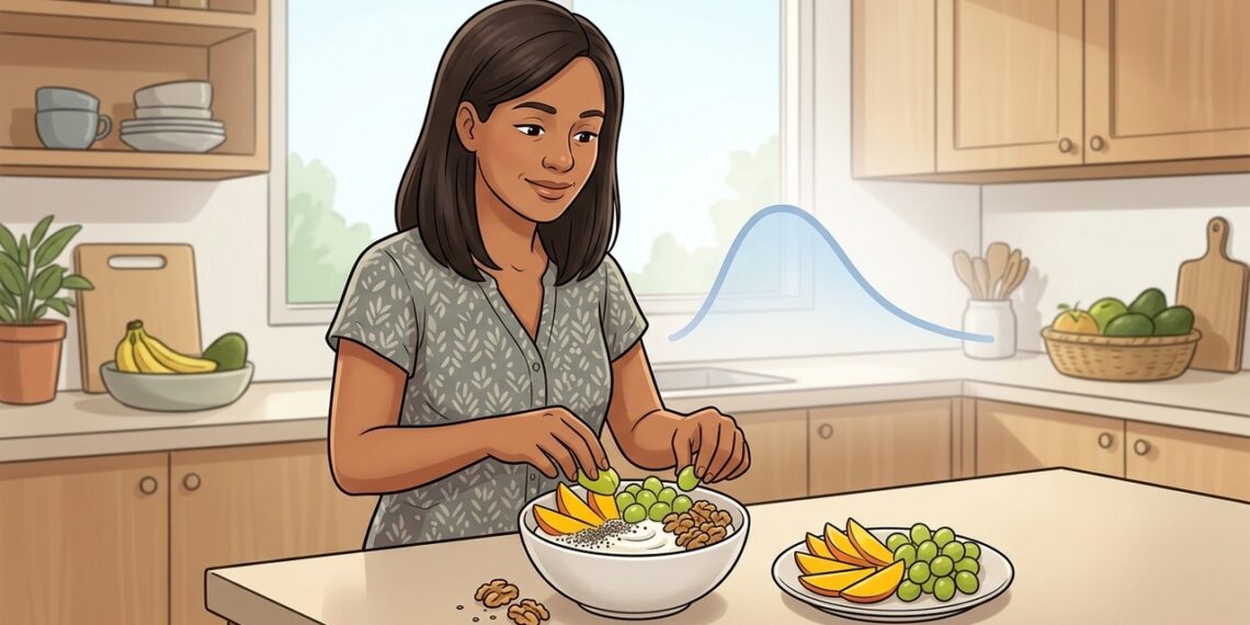 Comer fruta junto com uma fonte de proteína ou gordura boa pode suavizar o pico de glicose depois da refeição
