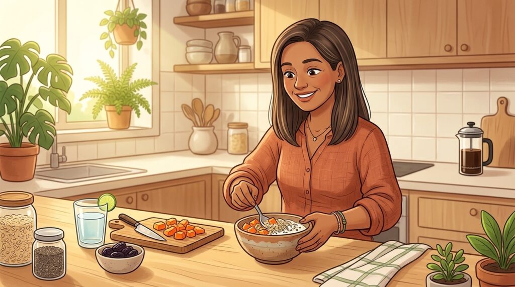 Fibras, líquidos e alimentos fermentados ajudam a reduzir constipação e desconforto abdominal.