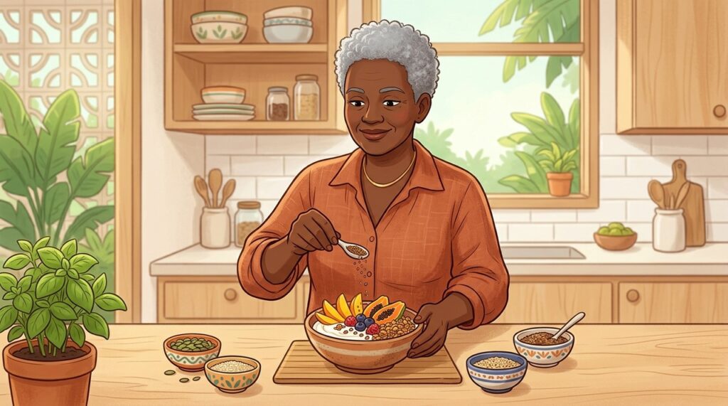 Sementes podem complementar a alimentação, mas não substituem tratamentos indicados para sintomas intensos.