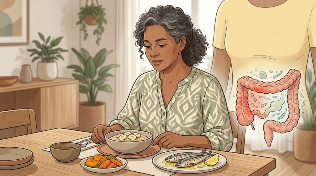 Fibras, gorduras boas e fermentados podem apoiar o equilíbrio intestinal na colite.