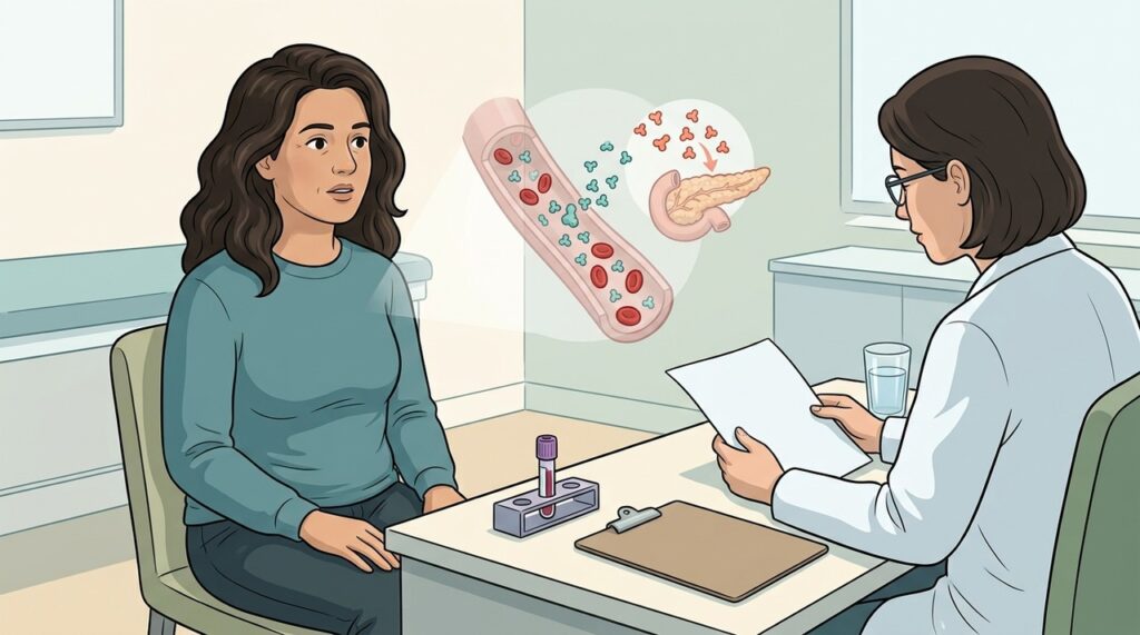 Alterações discretas da glicose podem surgir muito antes do diabetes tipo 2.