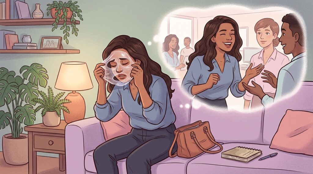 O esforço para parecer socialmente confortável pode terminar em intensa exaustão.