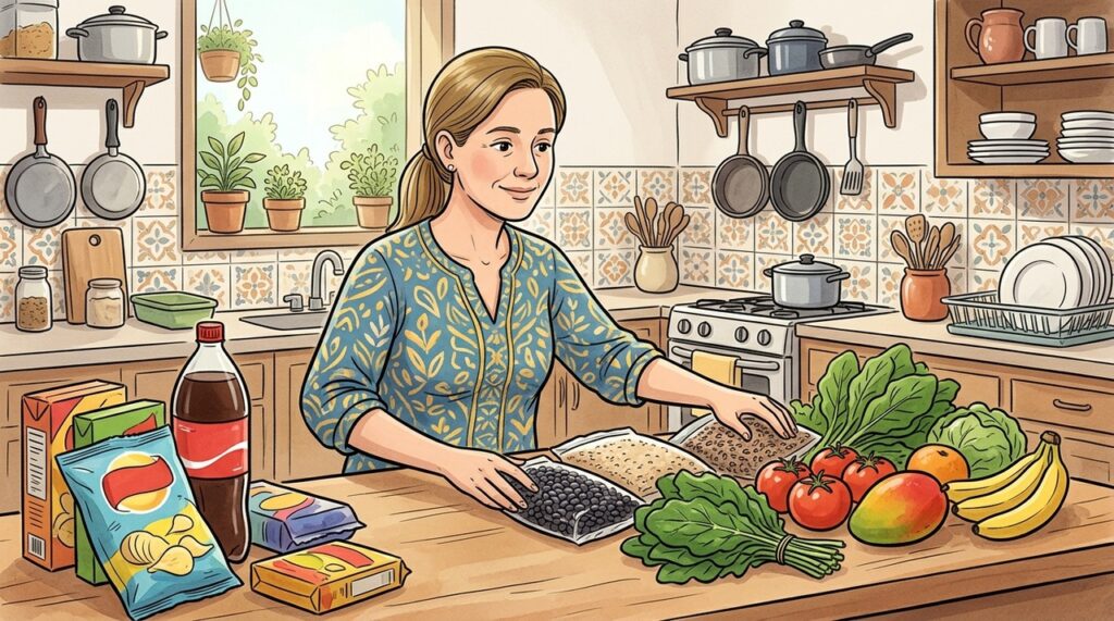 Trocas simples por comida de verdade podem melhorar peso, glicemia e saúde cardiovascular.