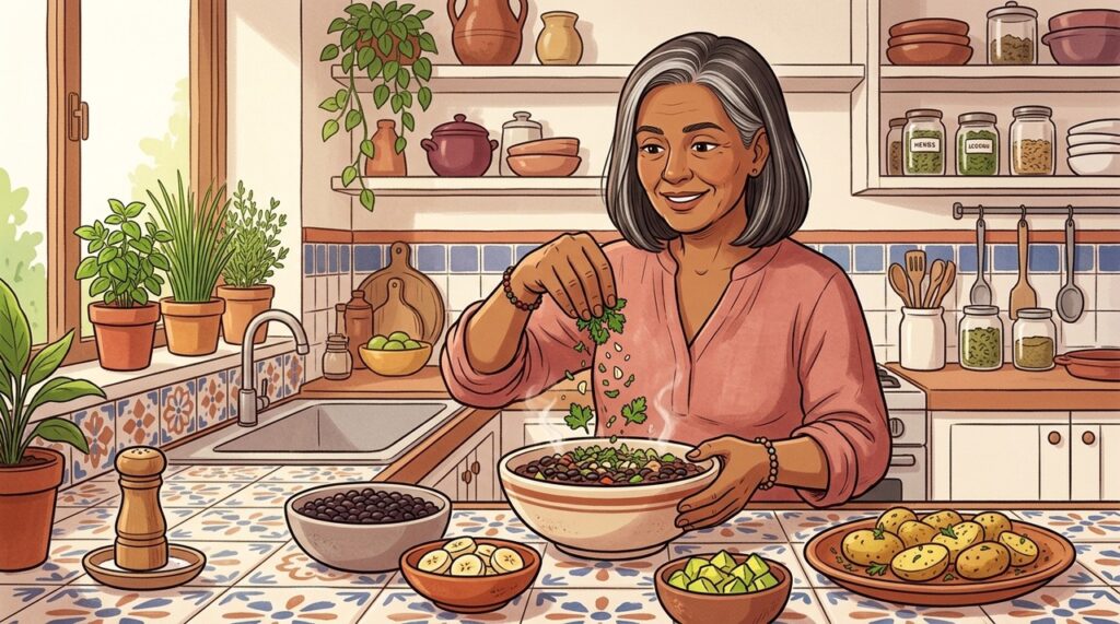 Mais feijão, frutas e vegetais podem favorecer o equilíbrio entre potássio, sódio e pressão.