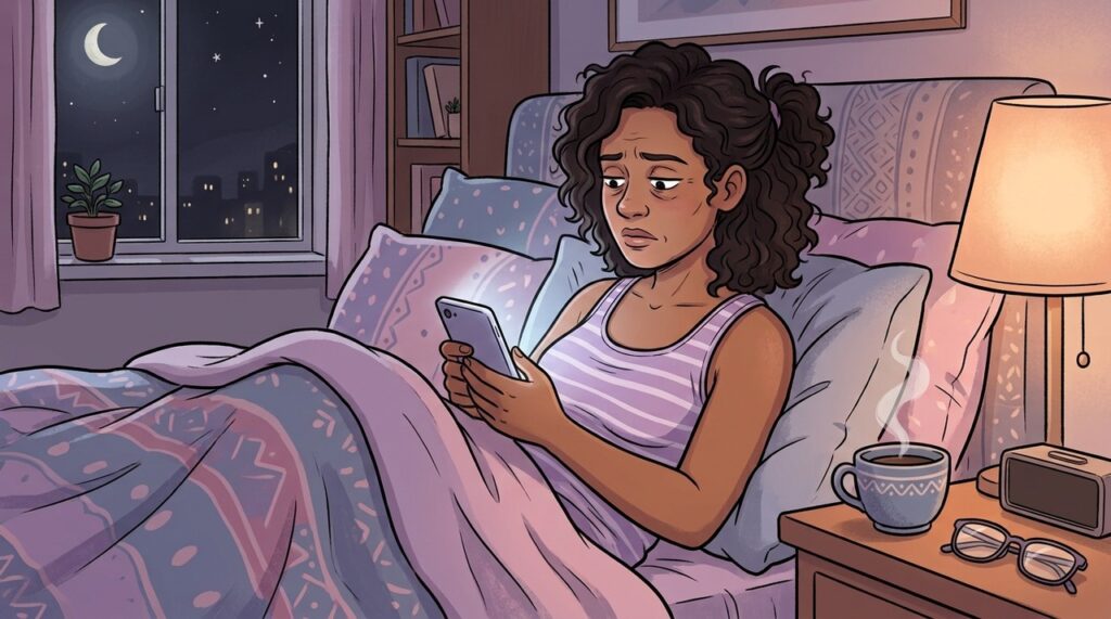 Celular, cafeína e horários irregulares podem elevar o cortisol e fragmentar o sono.