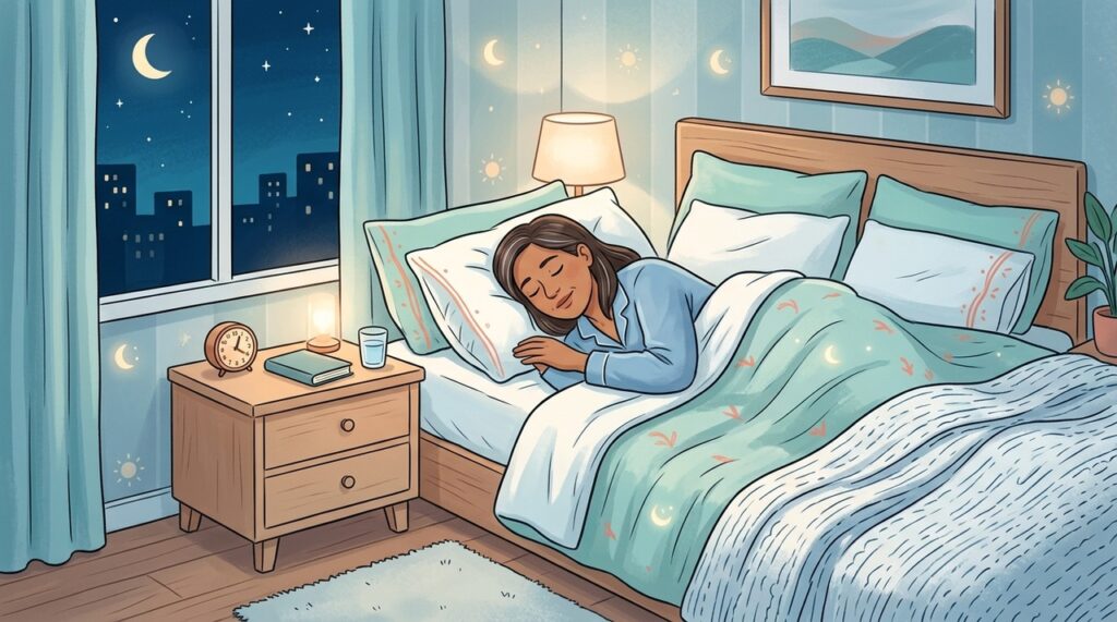 Uma rotina noturna regular prepara o corpo para descanso, equilíbrio hormonal e mais energia.