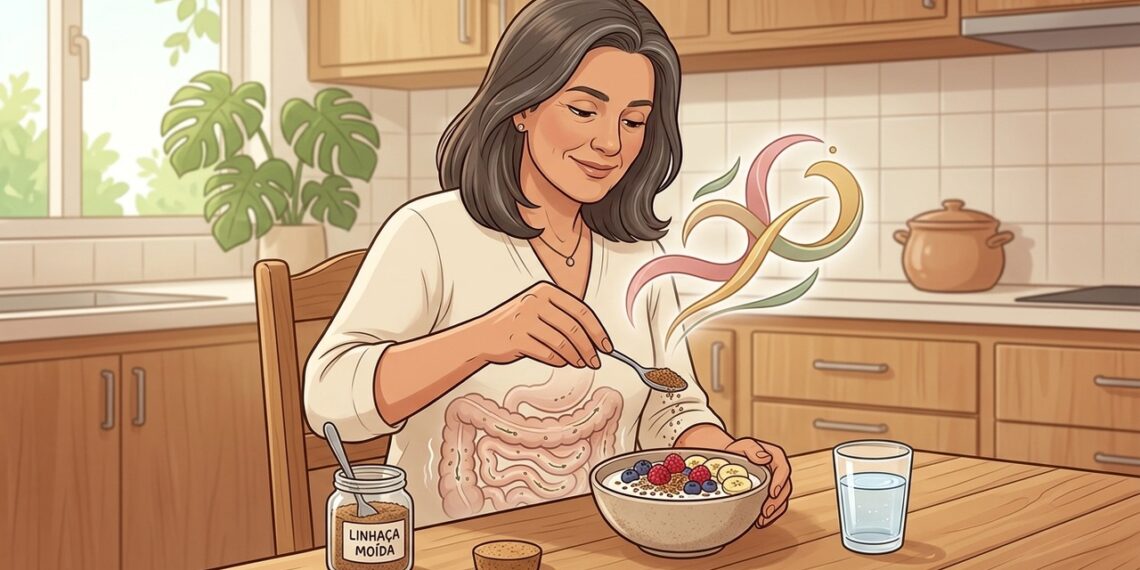 Como o consumo diário de linhaça afeta o equilíbrio hormonal e a saúde intestinal