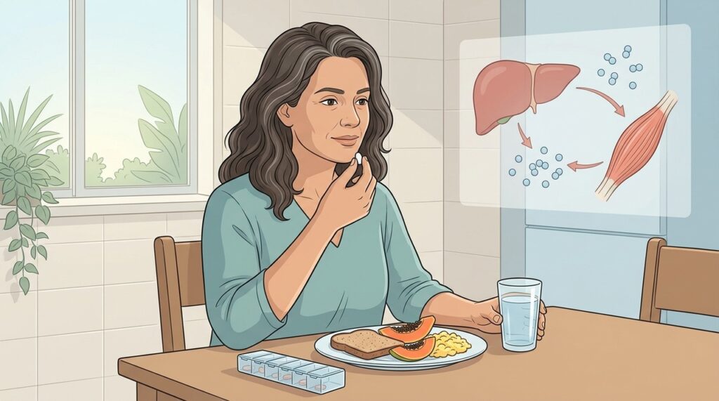 Tomar metformina junto às refeições pode melhorar a tolerância gastrointestinal.