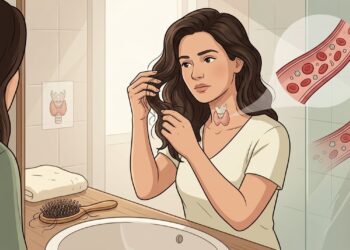 A queda de cabelo persistente não se deve apenas ao estresse do dia a dia, mas sim, na maioria, à deficiência de ferro e a alterações da tireoide não diagnosticadas