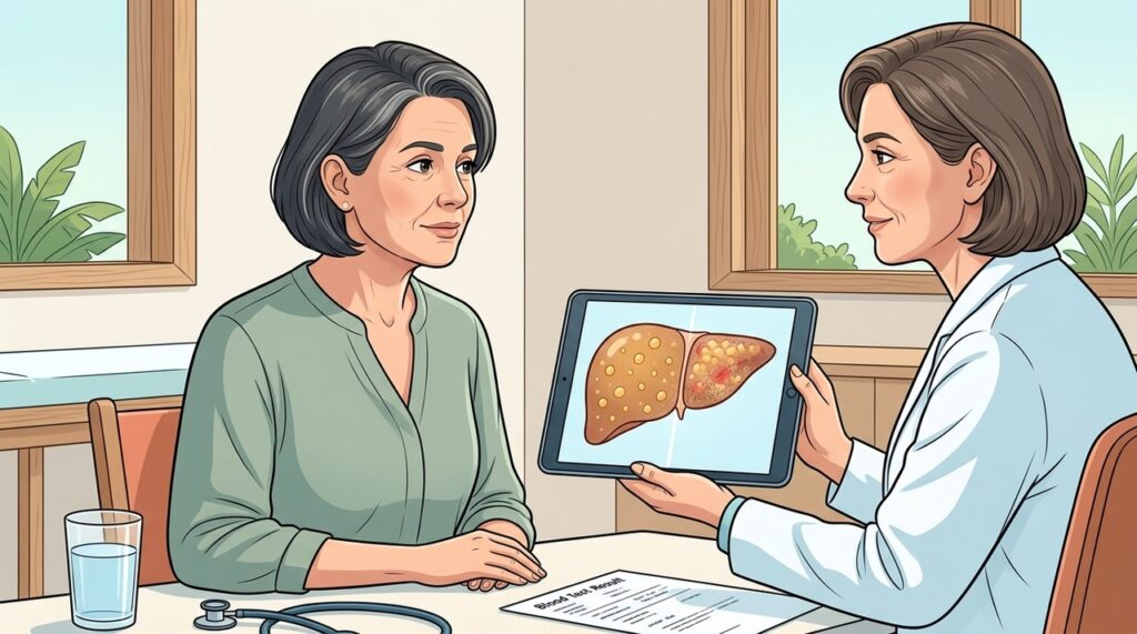 Esteato-hepatite combina gordura, inflamação e lesão celular, aumentando o risco de fibrose.