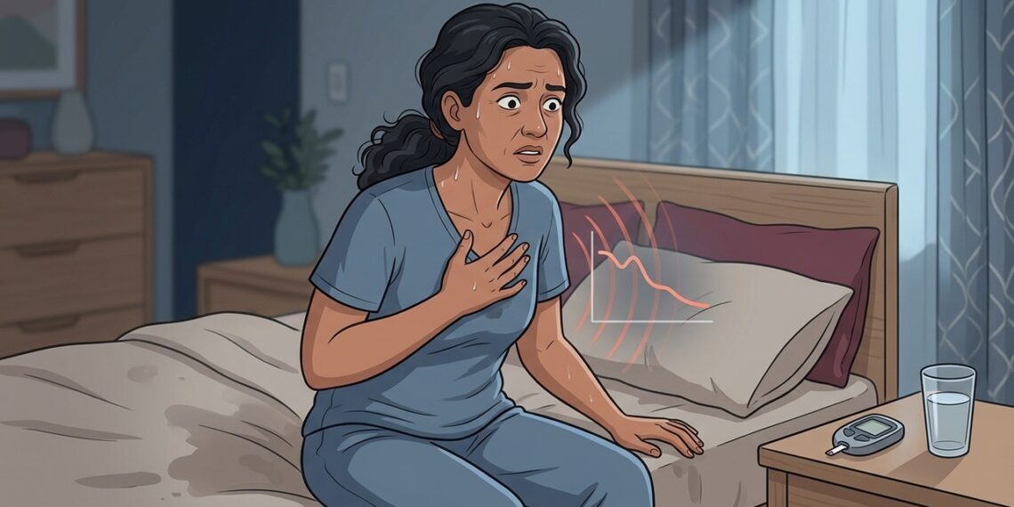 Hipoglicemia noturna em quem tem diabetes pode ser uma causa esquecida de despertares na madrugada