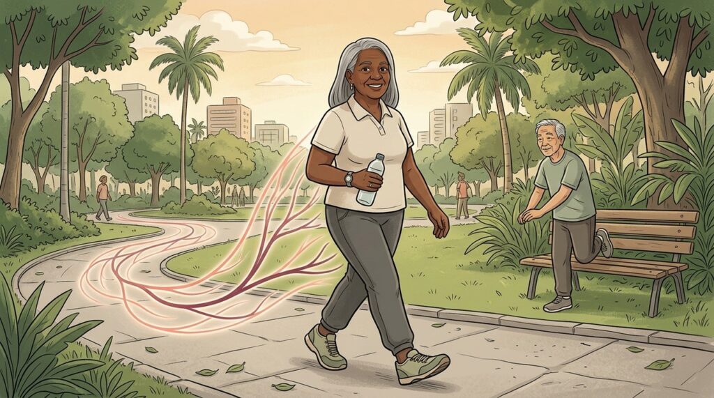 Movimento frequente favorece a elasticidade arterial e complementa o tratamento da hipertensão.
