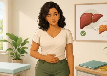 A barriga inchada persistente nem sempre é excesso de gordura: em alguns casos está ligada ao acúmulo de gordura no fígado, que pede avaliação