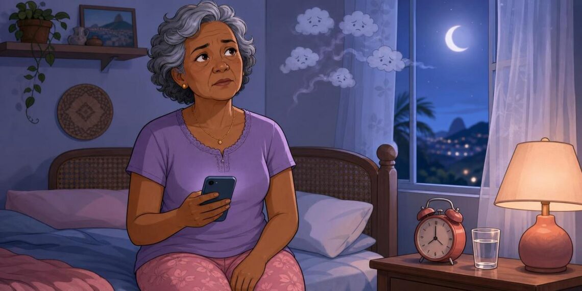 A insônia em adultos e idosos não se deve apenas ao uso de celular à noite, mas sim, na maioria, a fatores como ansiedade e desregulação do ritmo circadiano
