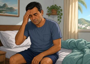 Acordar cansado, roncar muito alto e ter dor de cabeça matinal sem motivo aparente pode ser um forte indício de apneia obstrutiva do sono