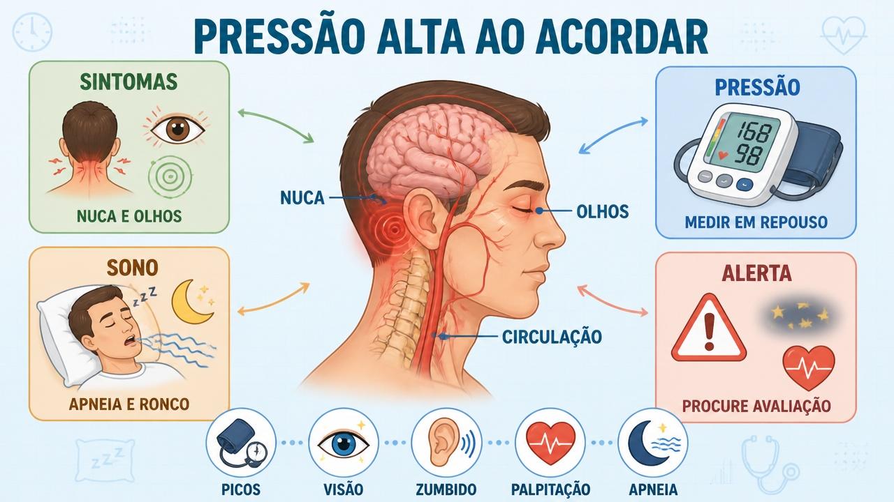 Sintomas, pressão, sono e sinais de alerta orientam a investigação.