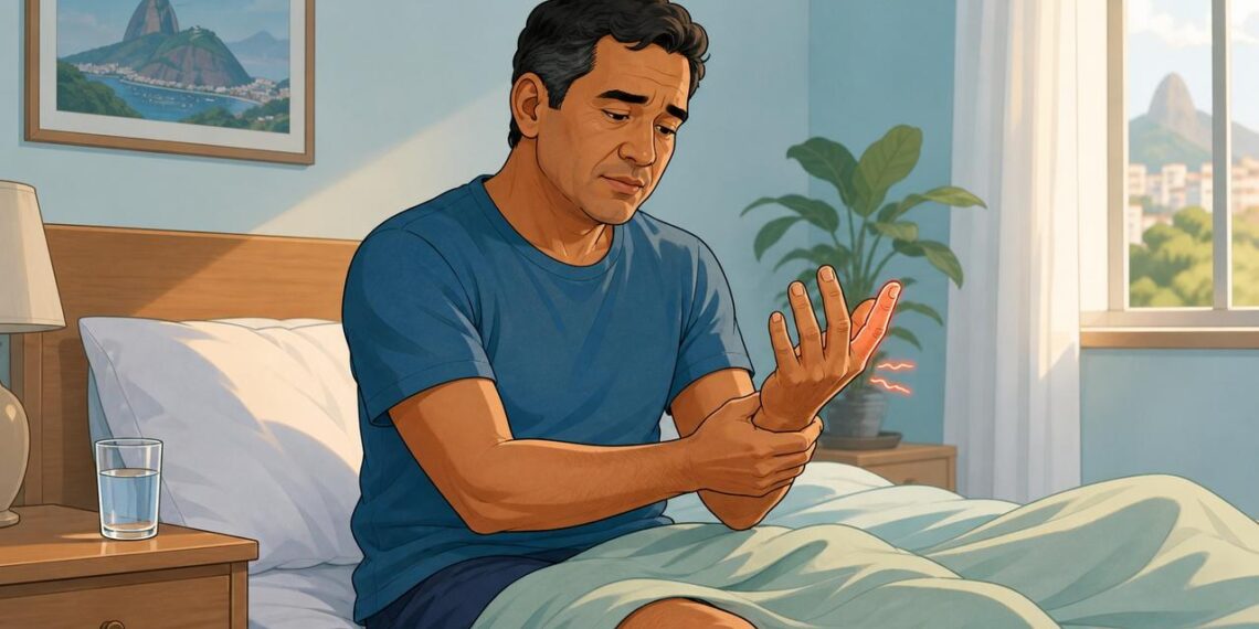 Acordar com dormência no dedo mindinho e no anelar da mão nem sempre é apenas má circulação: pode indicar compressão do nervo ulnar