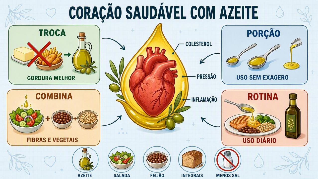 Troca inteligente, porção certa, rotina e boas combinações reforçam a proteção cardiovascular.