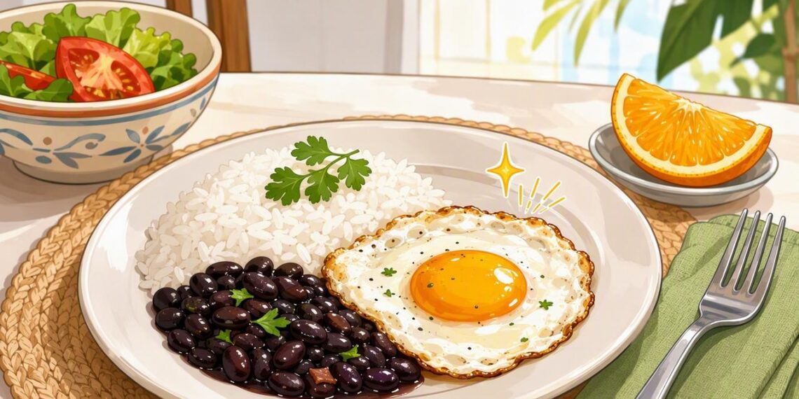 Arroz com feijão e ovo: o que essa combinação realmente entrega de proteína e onde ela perde para a carne