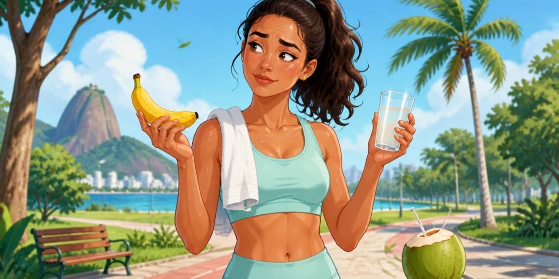 Banana ou água de coco para repor potássio: qual entrega mais e em qual situação