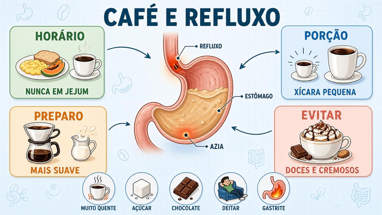 Horário, porção, preparo e ingredientes influenciam refluxo, azia e gastrite.
