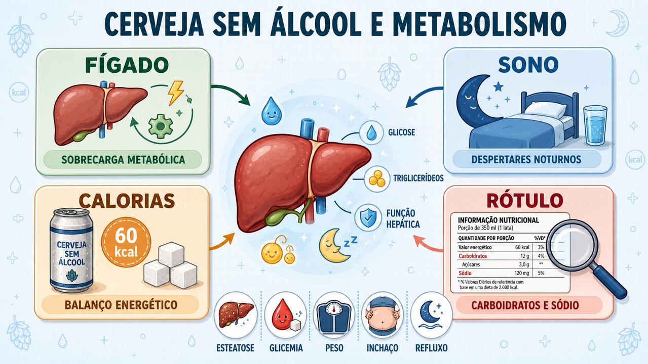Fígado, sono, calorias e rótulo resumem os principais cuidados com a bebida.