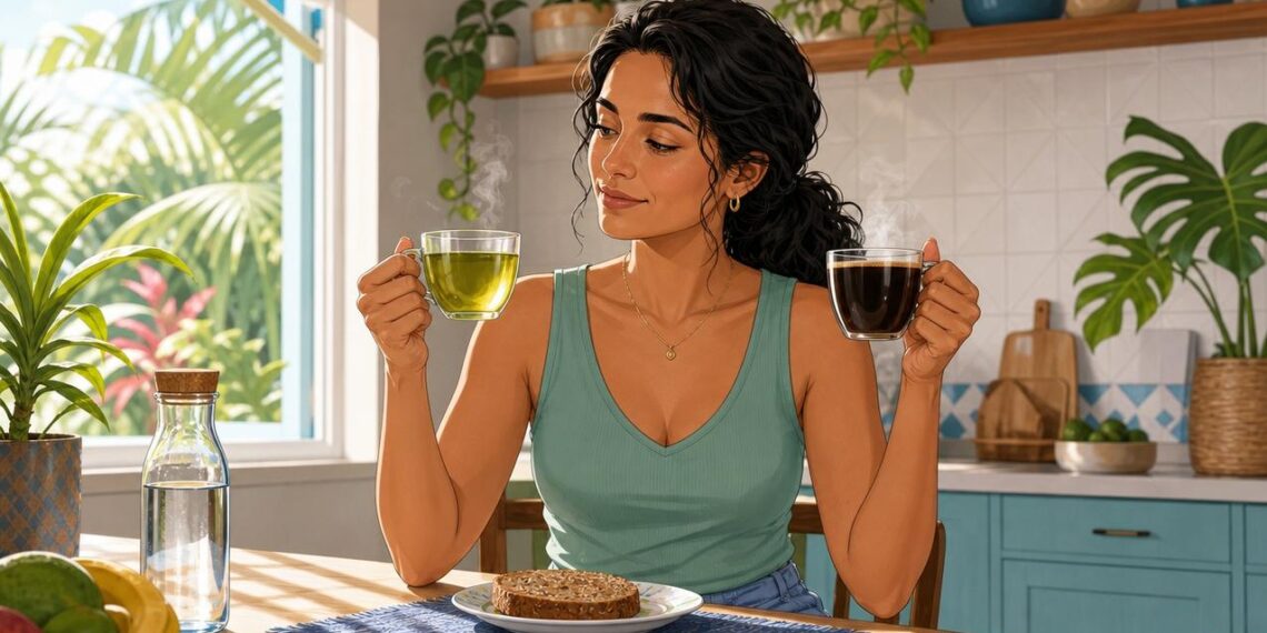 Chá verde ou café pela manhã: qual é melhor para o fígado e o metabolismo