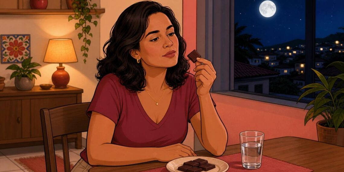 Chocolate amargo à noite: por que a porcentagem de cacau e o horário fazem diferença para o sono e para a pressão