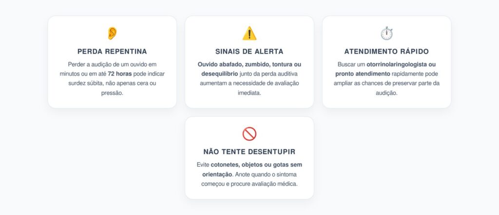 Surdez Súbita: Perder a Audição de um Ouvido Exige Avaliação Rápida