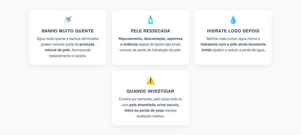 Coceira Depois do Banho: 4 Sinais de Pele Ressecada