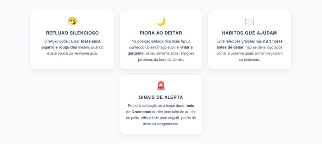 Tosse Seca ao Deitar: Quando o Refluxo Pode Ser a Causa Mesmo Sem Azia