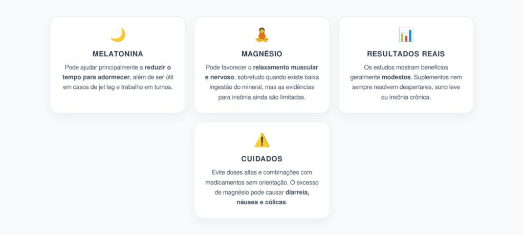 Melatonina ou Magnésio para Dormir: Diferenças, Benefícios e Cuidados