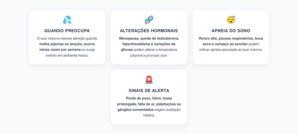 Suor Noturno: Alterações Hormonais, Apneia e Sinais de Alerta