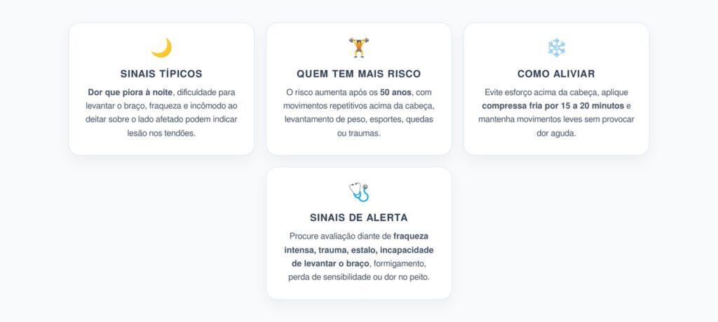 Dor no Ombro à Noite e Fraqueza ao Levantar o Braço: Sinais do Manguito Rotador
