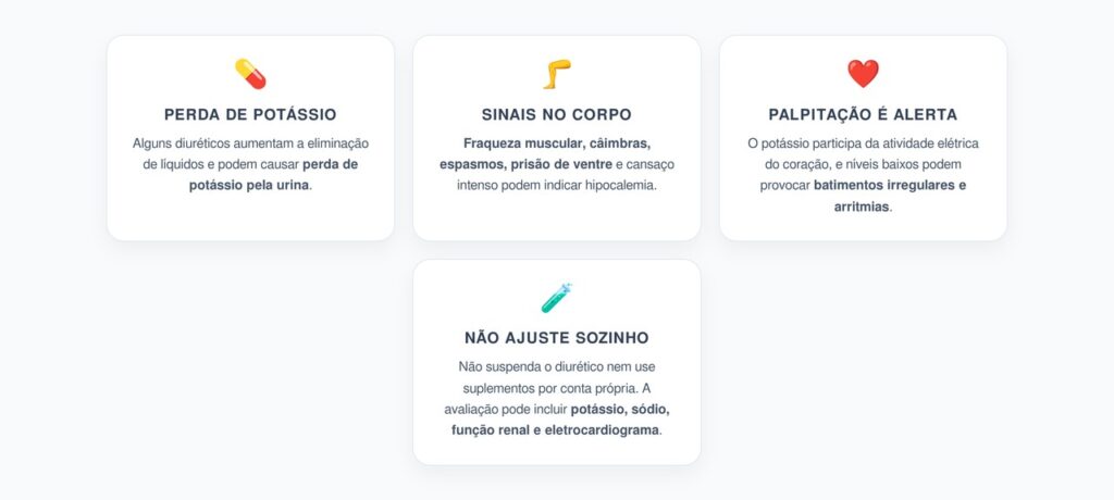 Diurético e Potássio Baixo: Sinais que Exigem Atenção