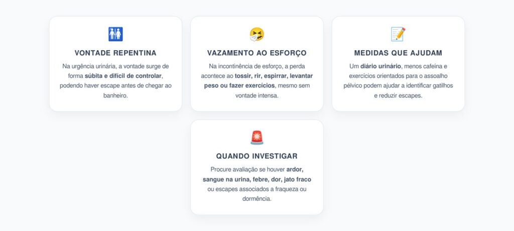Urgência Urinária: Como Diferenciar do Vazamento ao Tossir