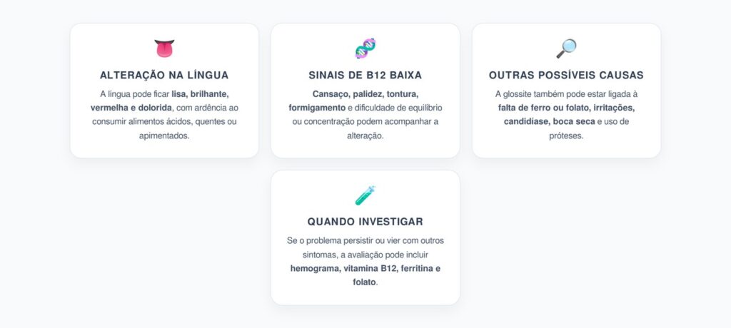 Língua Lisa e Vermelha: Um Sinal Precoce de Falta de Vitamina B12