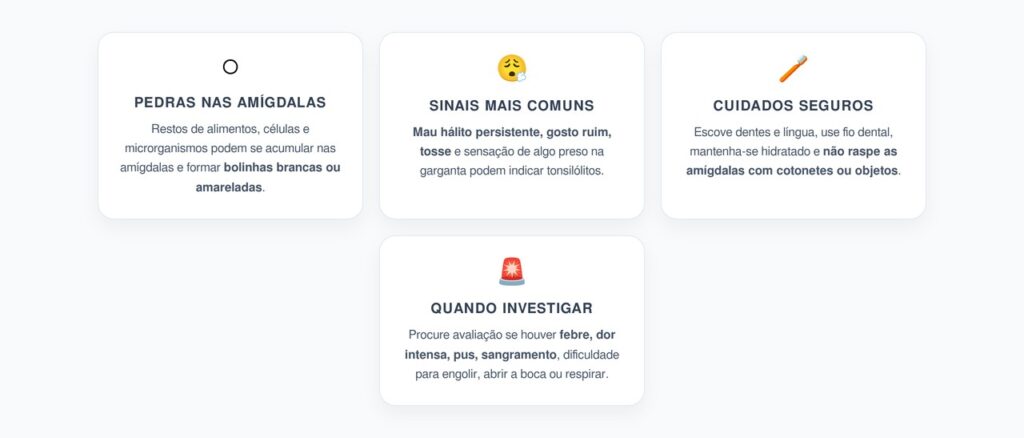 Mau Hálito Persistente: Pedras nas Amígdalas Podem Ser a Causa