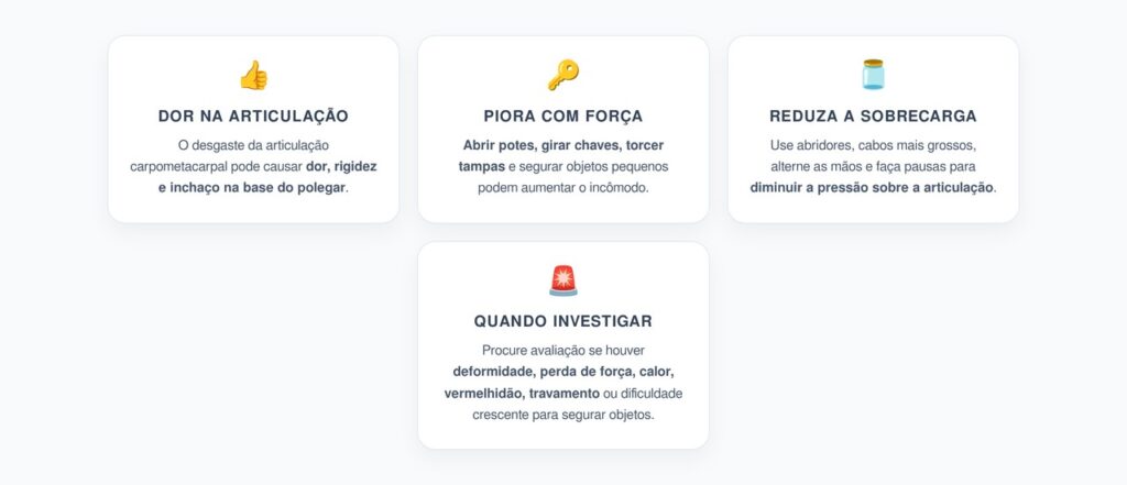 Dor na Base do Polegar: Sinais de Desgaste da Articulação