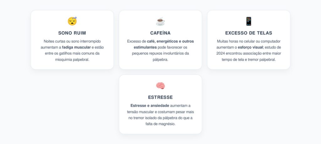 Pálpebra Tremendo Todos os Dias: 4 Causas Mais Comuns